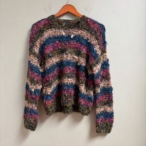Marlena Womens Chunky Boho Wool‎ Blend Sweater Size *S Oversized Cottage Vintage